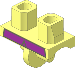 ~Minifig Hips with Purple Greatcoat Pattern (Obsolete)
