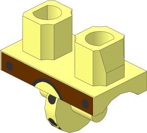 ~Minifig Hips with LOTR Leather Armour Pattern (Obsolete)