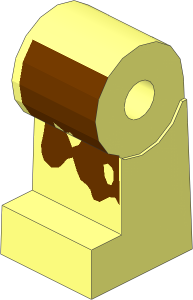~Minifig Leg Right with Rags Pattern (Obsolete)
