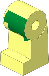 ~Minifig Leg Right with Grass Skirt Pattern (Obsolete)