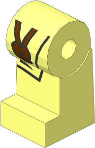 ~Minifig Leg Right with Pouch Pattern (Obsolete)