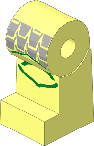 ~Minifig Leg Right with Scale Mail Pattern (Obsolete)