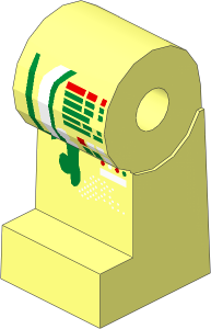~Minifig Leg Right with White and Gold Markings Pattern (Obsolete)