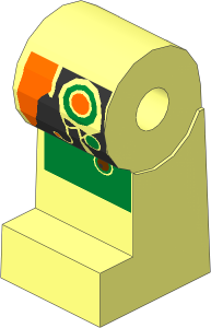 ~Minifig Leg Right with Golden Circuit Pattern (Obsolete)