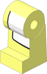 ~Minifig Leg Right with White Apron Pattern (Obsolete)