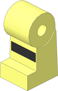 ~Minifig Leg Right with Reflective Stripe Pattern (Obsolete)