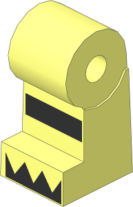 ~Minifig Leg Right with Reflective Stripe and Silver Triangles on Foot Pattern (Obsolete)