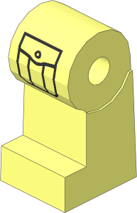 ~Minifig Leg Right with Buttoned Cargo Pocket Pattern (Obsolete)
