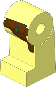 ~Minifig Leg Right with Holster and Belt Pattern (Obsolete)