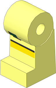~Minifig Leg Right with Shorts with Black Line and Brick Logo Pattern (Obsolete)