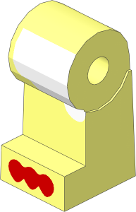 ~Minifig Leg Right with Chicken Feet Pattern (Obsolete)
