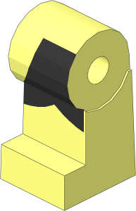 ~Minifig Leg Right with Black Orca Pattern (Obsolete)