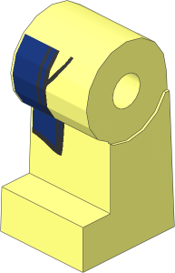 ~Minifig Leg Right with Dark Blue Coattails Pattern (Obsolete)