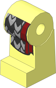 ~Minifig Leg Right with LOTR Scale Armour Pattern (Obsolete)