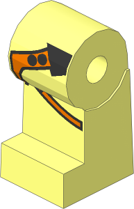~Minifig Leg Right with SW Gunbelt Pattern (Obsolete)