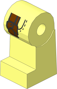 ~Minifig Leg Right with Pocket and Holster Pattern (Obsolete)