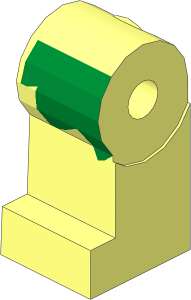 ~Minifig Leg Right with Grass Skirt Pattern (Obsolete)