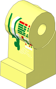 ~Minifig Leg Right with White and Gold Markings Pattern (Obsolete)