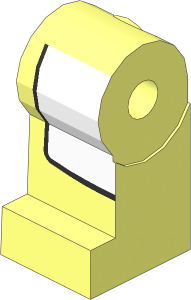 ~Minifig Leg Right with White Apron Pattern (Obsolete)