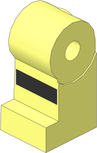 ~Minifig Leg Right with Reflective Stripe Pattern (Obsolete)