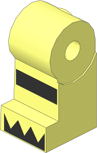 ~Minifig Leg Right with Reflective Stripe and Triangles on Feet Pattern (Obsolete)