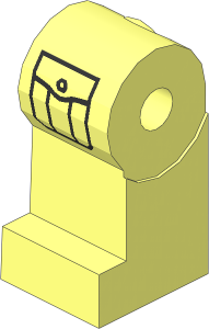 ~Minifig Leg Right with Buttoned Pocket Pattern (Obsolete)