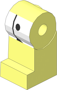 ~Minifig Leg Right with Laboratory Smock Pattern (Obsolete)