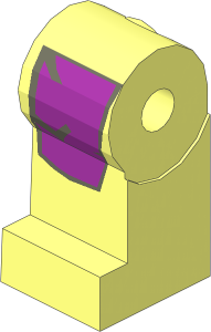 ~Minifig Leg Right with Purple Greatcoat Pattern (Obsolete)