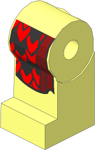 ~Minifig Leg Right with LOTR Scale Armour Pattern (Obsolete)