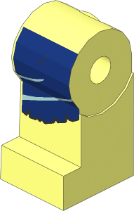 ~Minifig Leg Right with DarkBlue Loincloth Pattern (Obsolete)