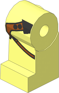 ~Minifig Leg Right with SW Gunbelt Pattern (Obsolete)