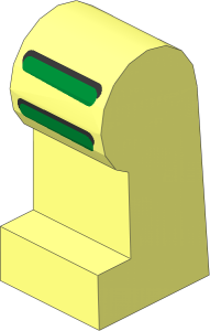 ~Minifig Leg Left with Astro Pattern (Obsolete)