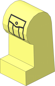 ~Minifig Leg Left with Buttoned Cargo Pocket Pattern (Obsolete)