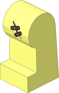 ~Minifig Leg Left with  2 Safety Pins Pattern (Obsolete)