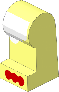 ~Minifig Leg Left with Chicken Feet Pattern (Obsolete)