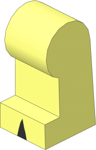 ~Minifig Leg Left with Black Triangles on Foot Pattern (Obsolete)