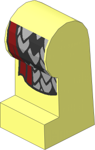 ~Minifig Leg Left with LOTR Scale Armour Pattern (Obsolete)