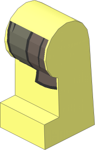 ~Minifig Leg Left with LOTR Coat and Shirttails Pattern (Obsolete)