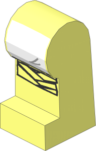 ~Minifig Leg Left with SW White Leggings Pattern (Obsolete)