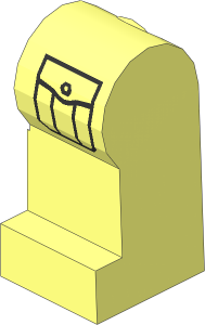~Minifig Leg Left with Buttoned Pocket Pattern (Obsolete)