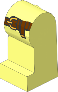 ~Minifig Leg Left with Holster and Belt Pattern (Obsolete)
