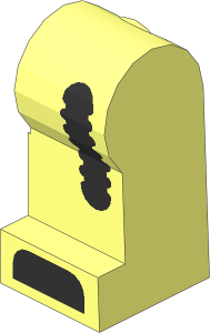 ~Minifig Leg Left with Clockwork Robot Pattern (Obsolete)