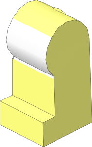 ~Minifig Leg Left with Laboratory Smock Pattern (Obsolete)