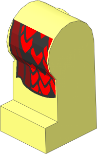 ~Minifig Leg Left with LOTR Scale Armour Pattern (Obsolete)