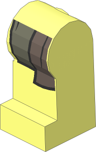 ~Minifig Leg Left with LOTR Coat and Shirttails Pattern (Obsolete)