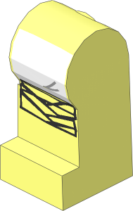 ~Minifig Leg Left with SW White Leggings Pattern (Obsolete)