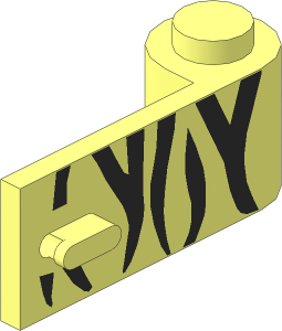 Door  1 x  3 x  1 Right with Safari Stripes Pattern