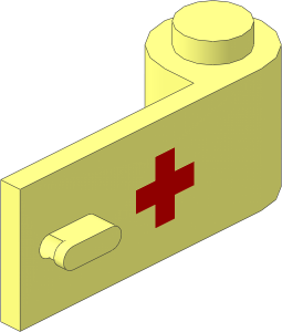 Door  1 x  3 x  1 Right with Red Cross Pattern
