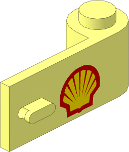 Door  1 x  3 x  1 Right with Shell Logo 1971 Pattern