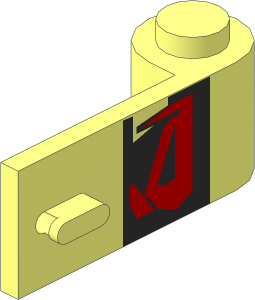 Door  1 x  3 x  1 Right with SW Red on Silver Pattern